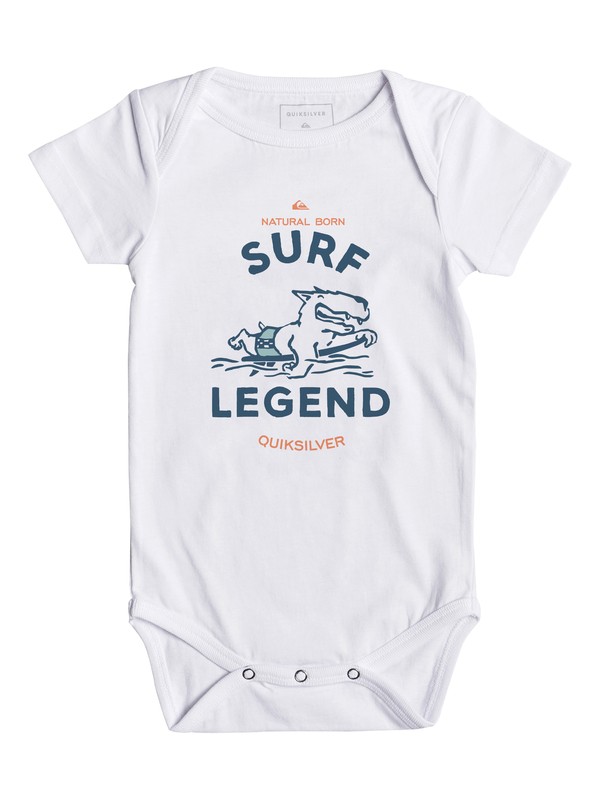 quiksilver, Body Surf Legend - T Shirt col rond, WHITE (wbb0) 0 Body Surf Legend - T Shirt col rond Blanc EQIZT03035 Quiksilver