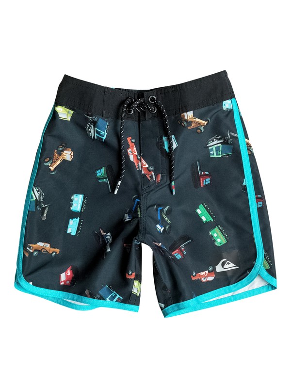 quiksilver, Boy's 2-7 Quik Cars 12" Boardshorts, QUIK CARS BLACK (kvj6) 0 Boy's 2-7 Quik Cars 12" Boardshorts EQKBS03045 Quiksilver