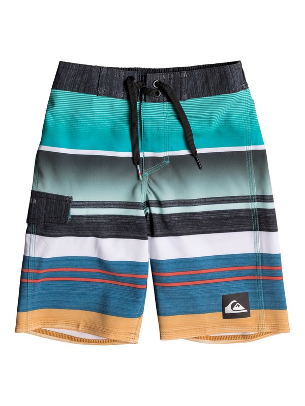 quiksilver, Boy's 2-7 Everyday Stripe Vee 14" Boardshorts, POOL BLUE (bhf6) 0 Boy's 2-7 Everyday Stripe Vee 14" Boardshorts Blue EQKBS03114 Quiksilver