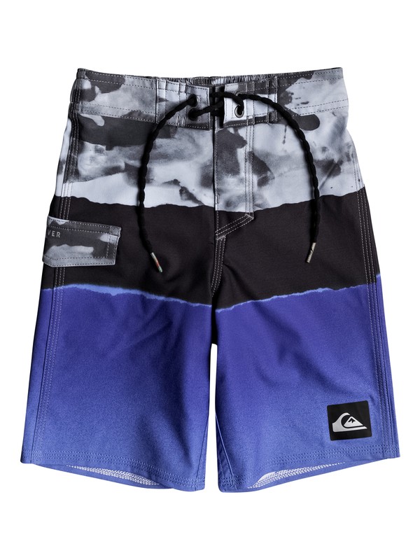 quiksilver, Boy's 2-7 Blocked Resin Camo 14" Boardshorts, ELECTRIC BLUE (bpb6) 0 Boy's 2-7 Blocked Resin Camo 14" Boardshorts EQKBS03128 Quiksilver