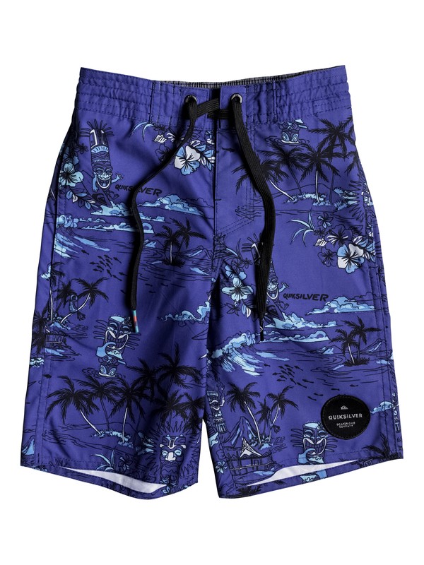 quiksilver, Boy's 2-7 Tiki 14" Boardshorts, ELECTRIC BLUE (bpb6) 0 Boy's 2-7 Tiki 14" Boardshorts EQKBS03140 Quiksilver