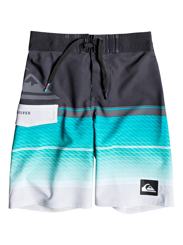 quiksilver, Boy's 2-7 Highline Slab 14" Boardshorts, TYPHOON (bny6) 0 Boy's 2-7 Highline Slab 14" Boardshorts Blue EQKBS03152 Quiksilver