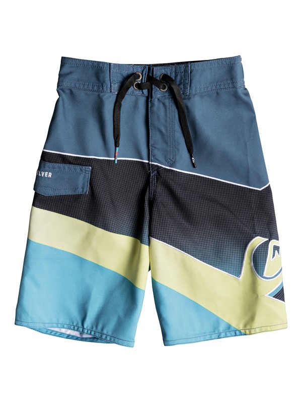 quiksilver, Boys 2-7 Slash Fade Logo 14" - Boardshorts, REAL TEAL (bpr6) 0 Boys 2-7 Slash Fade Logo 14" - Boardshorts Blue EQKBS03153 Quiksilver