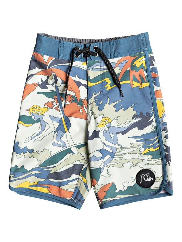 quiksilver, Boy's 2-7 Highline Feelin Fine 14" Boardshorts, STELLAR (bnt6) 0 Boy's 2-7 Highline Feelin Fine 14" Boardshorts Blue EQKBS03204 Quiksilver
