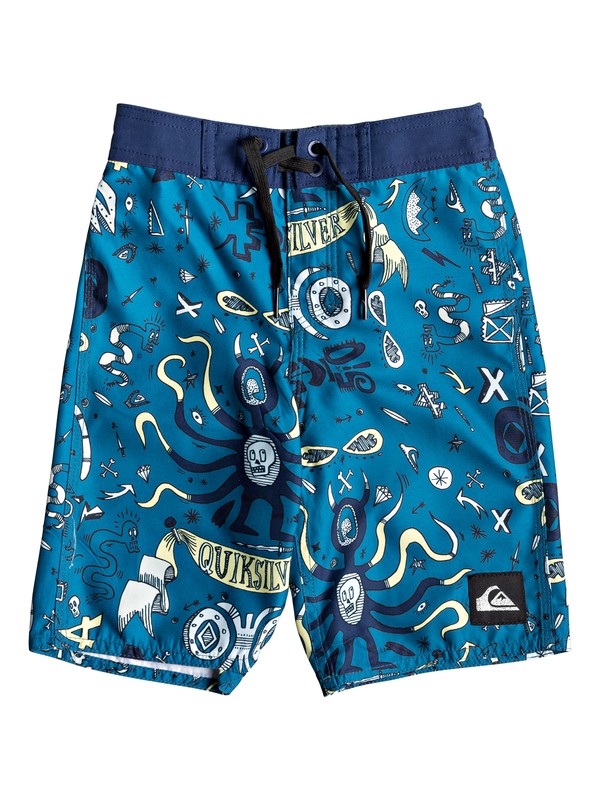 quiksilver, Boy's 2-7 Mystery Bus 14" Boardshorts, MEDIEVAL BLUE (bte6) 0 Boy's 2-7 Mystery Bus 14" Boardshorts Blue EQKBS03214 Quiksilver