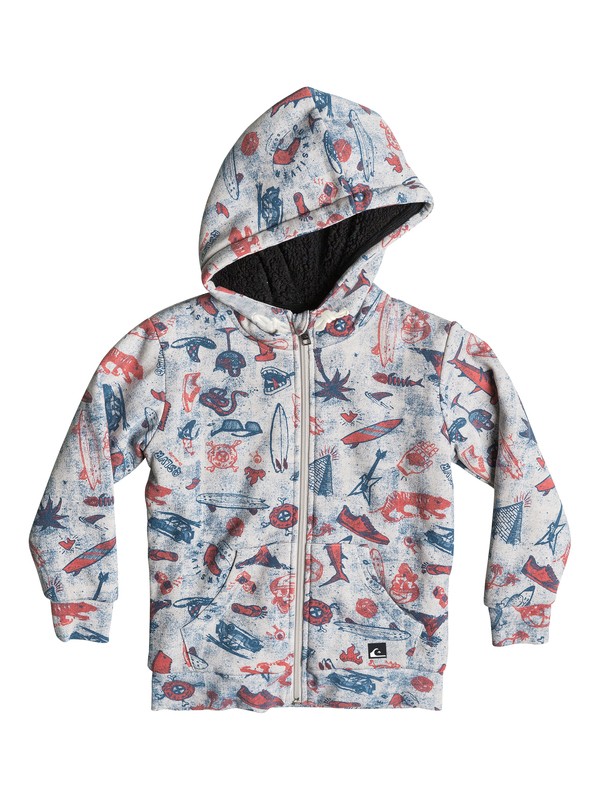 Allover Sherpa Backool EQKFT03094 0 Allover Sherpa Backool - Sweat doublé à capuche zipé EQKFT03094 Quiksilver