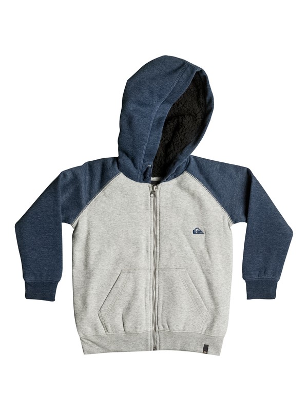 quiksilver, Boy's 2-7 Block Outback Sherpa Zip-Up Hoodie, LIGHT GREY HEATHER (sgrh) 0 Boy's 2-7 Block Outback Sherpa Zip-Up Hoodie EQKFT03170 Quiksilver