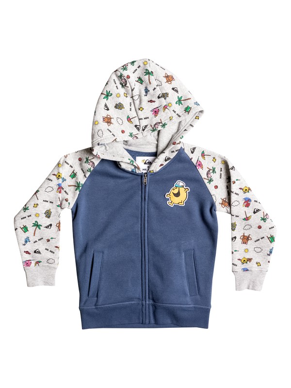 quiksilver, Mr Men Ed - Sudadera con capucha y cremallera, DARK DENIM (brq0) 0 Mr Men Ed - Sudadera con capucha y cremallera EQKFT03212 Quiksilver