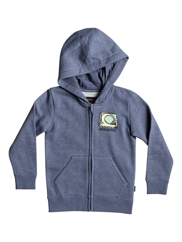 quiksilver, Foamie Nights - Sweat à capuche zippé pour Garçon 2-7 ans, VINTAGE INDIGO HEATHER (bylh) 0 Foamie Nights - Sweat à capuche zippé pour Garçon 2-7 ans EQKFT03240 Quiksilver
