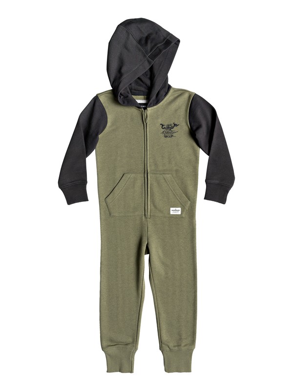 quiksilver, Minoo - Combinaison zippée à capuche pour Garçon 2-7 ans, FOUR LEAF CLOVER (gph0) 0 Minoo - Combinaison zippée à capuche pour Garçon 2-7 ans Vert EQKFT03257 Quiksilver