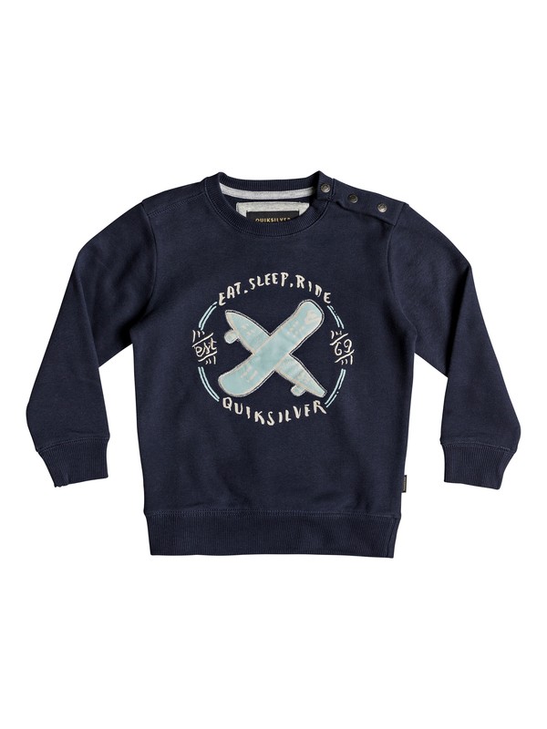 quiksilver, Eat And Ride - Sweatshirt for Boys 2-7, NAVY BLAZER (byj0) 0 Eat And Ride - Sweatshirt for Boys 2-7 Blue EQKFT03264 Quiksilver
