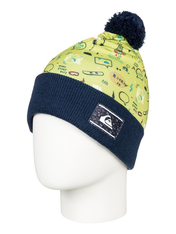 quiksilver, Boy's 2-7 Maoam Tatt Beanie, LIME GREEN (gkc0) 0 Boy's 2-7 Maoam Tatt Beanie Green EQKHA03017 Quiksilver