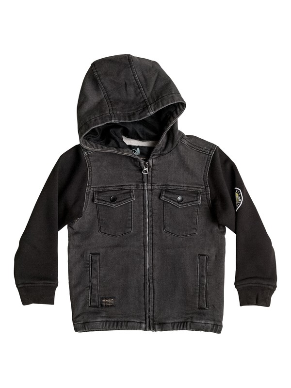 quiksilver, Selfeet - Veste en jersey denim, TARMAC (kta0) 0 Selfeet - Veste en jersey denim EQKJK03069 Quiksilver