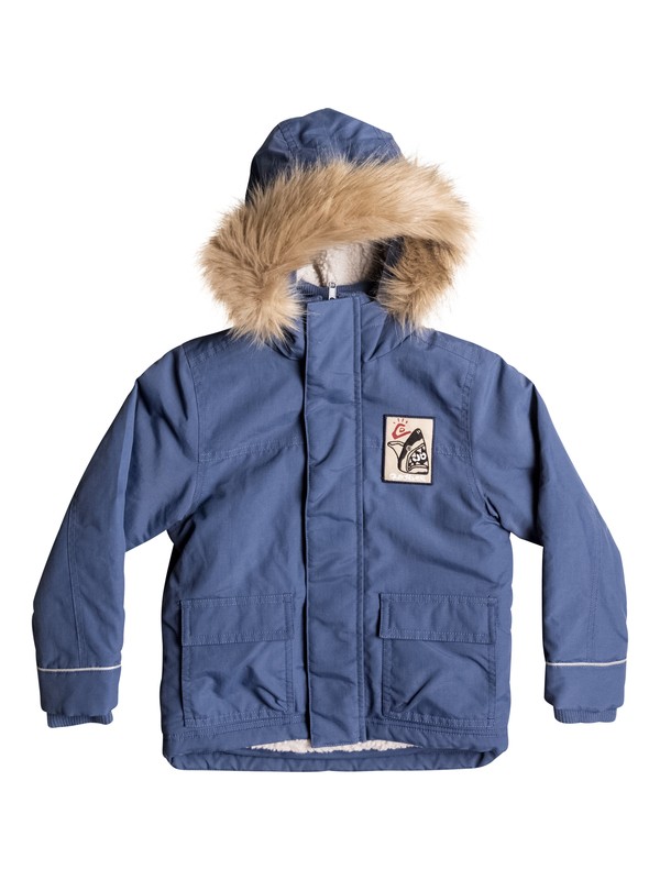 quiksilver, Парка Short Rain, DARK DENIM (brq0) 0 Парка Short Rain Синий EQKJK03079 Quiksilver