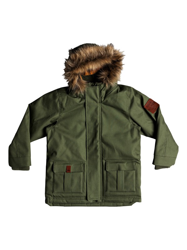 quiksilver, Tottori - Parka à capuche déperlante pour Garçon 2-7 ans, FOUR LEAF CLOVER (gph0) 0 Tottori - Parka à capuche déperlante pour Garçon 2-7 ans Vert EQKJK03087 Quiksilver