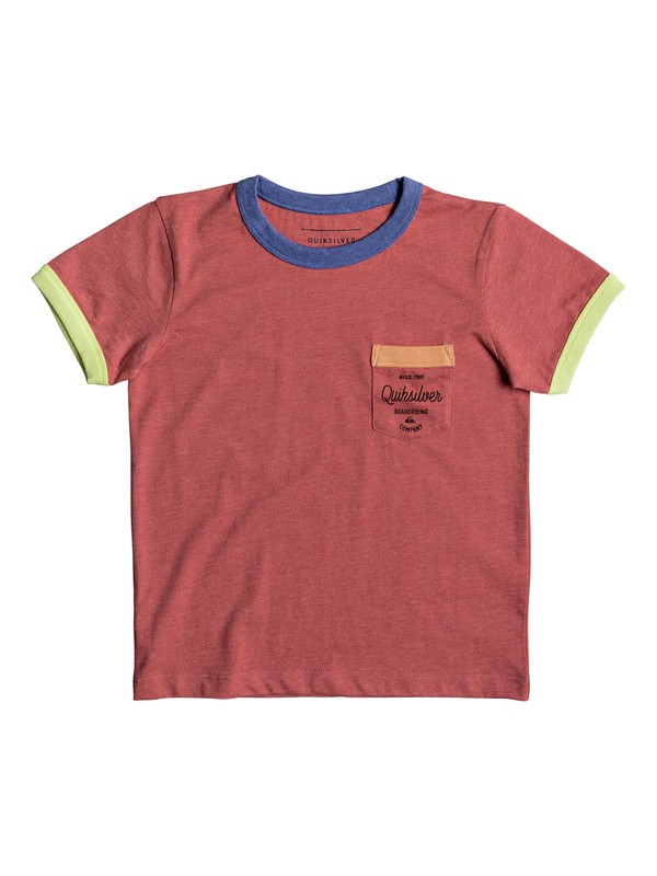 quiksilver, Sand Bones - T Shirt col rond, MINERAL RED (mmz0) 0 Sand Bones - T Shirt col rond Rose EQKKT03124 Quiksilver