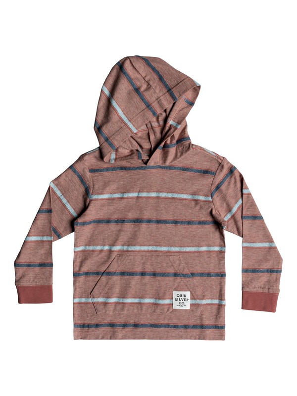 quiksilver, Boy's 2-7 Ginza Hooded Long Sleeve Top, DUSTY CEDAR GINZA S418 (mmr6) 0 Boy's 2-7 Ginza Hooded Long Sleeve Top Pink EQKKT03143 Quiksilver