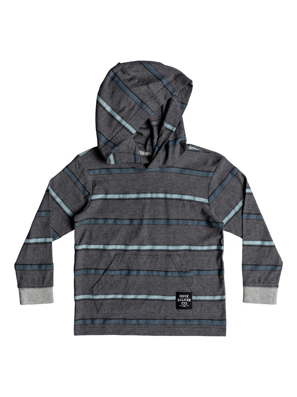 quiksilver, Boy's 2-7 Ginza Hooded Long Sleeve Top, SLEET GINZA S418 (szp6) 0 Boy's 2-7 Ginza Hooded Long Sleeve Top Grey EQKKT03143 Quiksilver