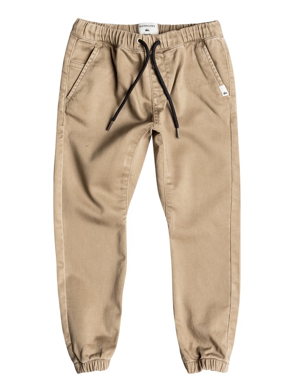 quiksilver, Fonic - Pantalon Coupe Jogger En Sergé, ELMWOOD (tmp0) 0 Fonic - Pantalon Coupe Jogger En Sergé EQKNP03029 Quiksilver
