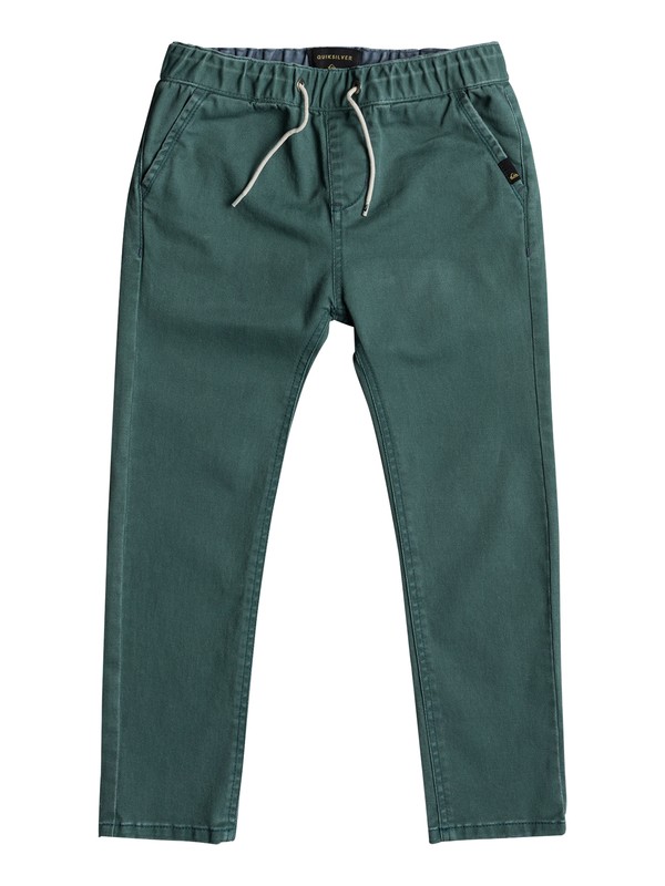 quiksilver, Krandy Elasticated - Pantalon coupe slim pour Garçon 2-7 ans, MALLARD GREEN (gqn0) 0 Krandy Elasticated - Pantalon coupe slim pour Garçon 2-7 ans Vert EQKNP03043 Quiksilver