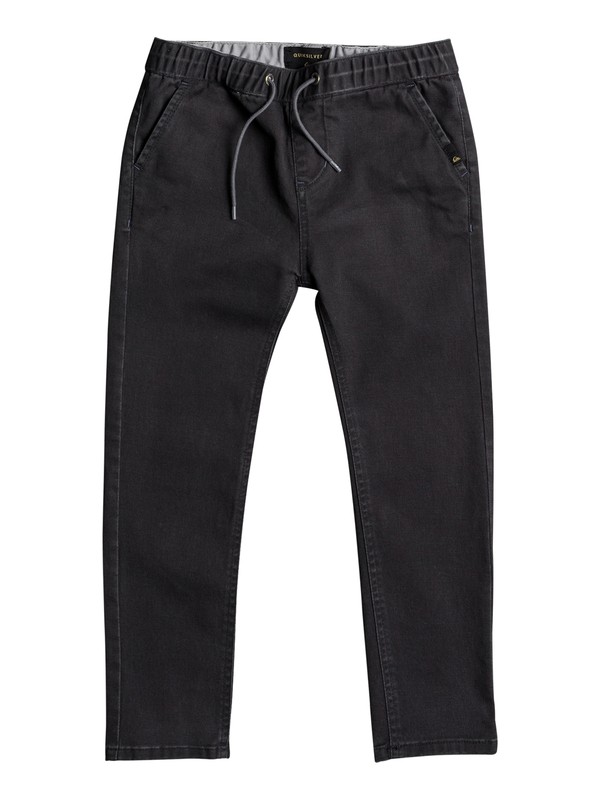 quiksilver, Krandy Elasticated - Pantalones de Corte Ajustado para Chicos 2-7, TARMAC (kta0) 0 Krandy Elasticated - Pantalones de Corte Ajustado para Chicos 2-7 Negro EQKNP03043 Quiksilver
