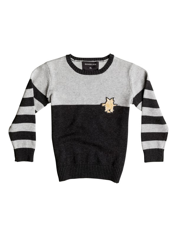 quiksilver, Wounded Pride - Sweater, LIGHT GREY HEATHER (sgrh) 0 Wounded Pride - Sweater Gray EQKSW03016 Quiksilver