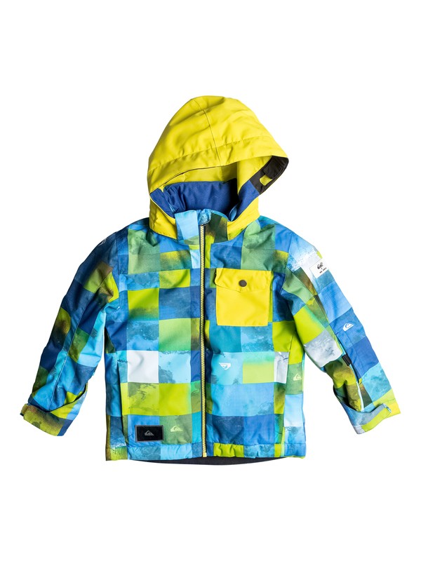 quiksilver, Boy's 2-7 Little Mission Snow Jacket, BLUE SULPHUR ICEY CHECK (ggp9) 0 Boy's 2-7 Little Mission Snow Jacket EQKTJ03006 Quiksilver
