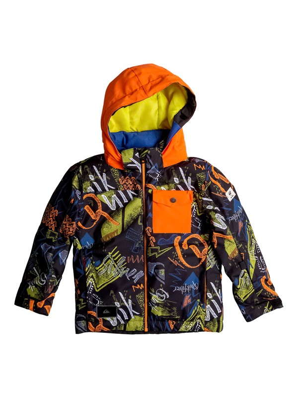 quiksilver, Little Mission - Veste de snow pour Garçon 2-7 ans, BLACK THUNDERBOLT KIDS (kvj2) 0 Little Mission - Veste de snow pour Garçon 2-7 ans Noir EQKTJ03006 Quiksilver