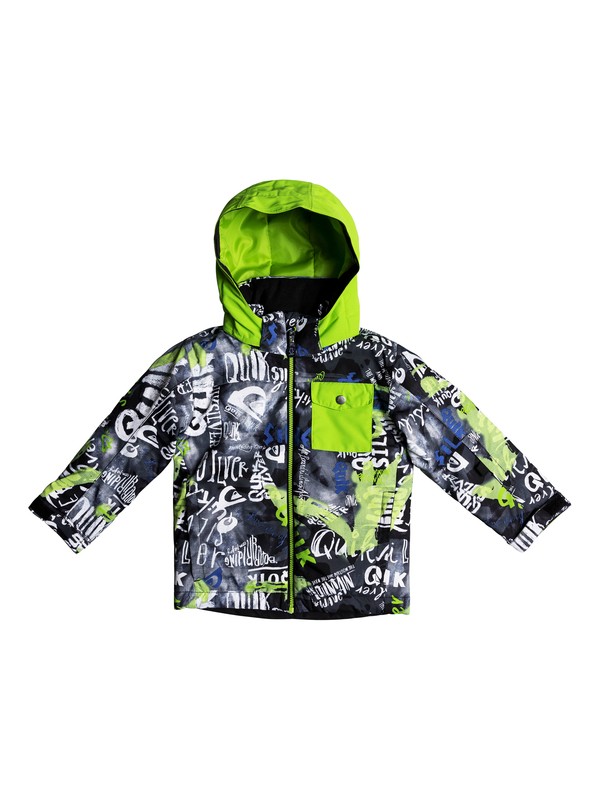 quiksilver, Boy's 2-7 Little Mission Snow Jacket, BLACK_CONSTRUCT (kvj5) 0 Boy's 2-7 Little Mission Snow Jacket Black EQKTJ03009 Quiksilver