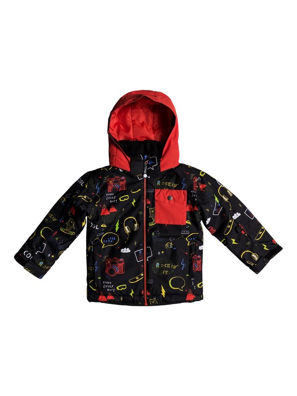 quiksilver, Boy's 2-7 Little Mission Snow Jacket, BLACK_MAOAM TATT (kvj6) 0 Boy's 2-7 Little Mission Snow Jacket Black EQKTJ03009 Quiksilver
