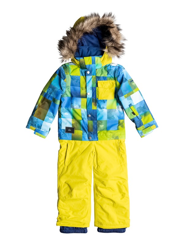 quiksilver, Rookie - Combinaison intégrale de snow pour Garçon 2-7 ans, BLUE SULPHUR ICEY CHECK (ggp9) 0 Rookie - Combinaison intégrale de snow pour Garçon 2-7 ans EQKTS03002 Quiksilver
