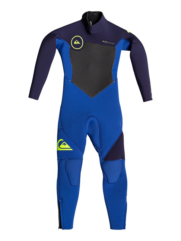 quiksilver, Boy's 2-7 4/3mm Syncro Series Back Zip GBS Wetsuit, NITE BLUE/BLUE RIBBON (xbbb) 0 Boy's 2-7 4/3mm Syncro Series Back Zip GBS Wetsuit Blue EQKW103000 Quiksilver