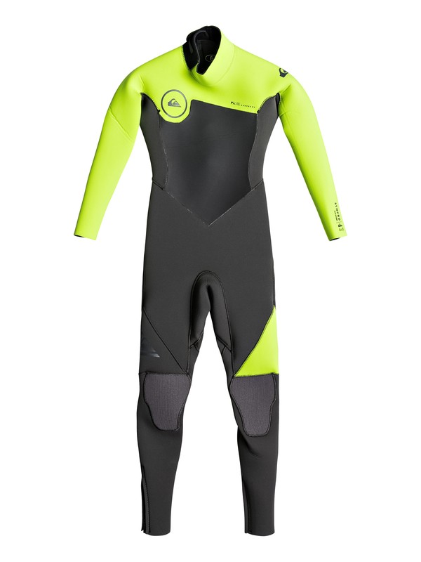 quiksilver, 3/2mm Syncro Series - Back Zip GBS Wetsuit for Boys 2-7, JET BLACK/ SAFETY YELLOW/ GUN (xkgk) 0 3/2mm Syncro Series - Back Zip GBS Wetsuit for Boys 2-7 Black EQKW103001 Quiksilver