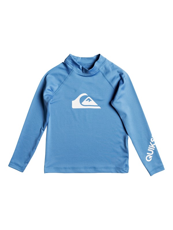 quiksilver, Boys 2 - 7 All Time Long Sleeve UPF 50 Rashguard, CENDRE BLUE (bll0) 0 Boys 2 - 7 All Time Long Sleeve UPF 50 Rashguard Blue EQKWR03020 Quiksilver