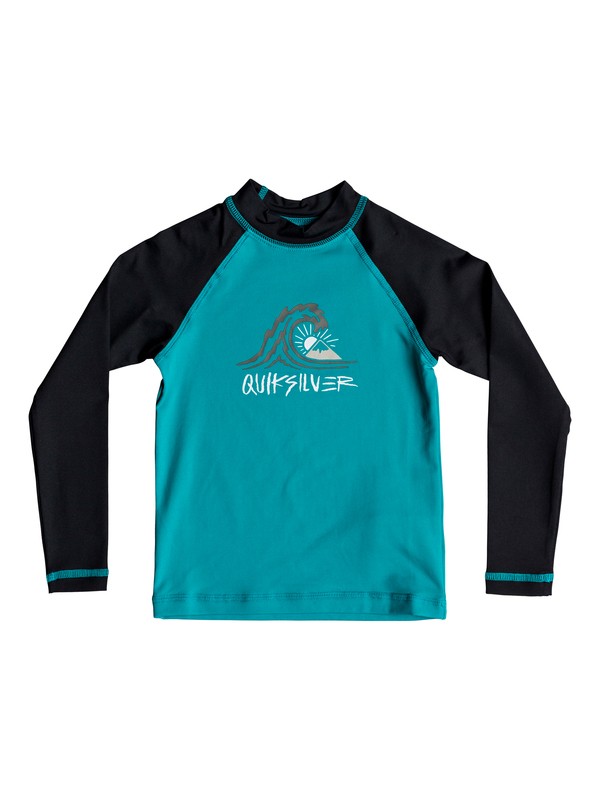 quiksilver, Boy's 2-7 Bubble Dream Long Sleeve UPF 50 Rash Guard, TYPHOON (bny0) 0 Boy's 2-7 Bubble Dream Long Sleeve UPF 50 Rash Guard Blue EQKWR03034 Quiksilver