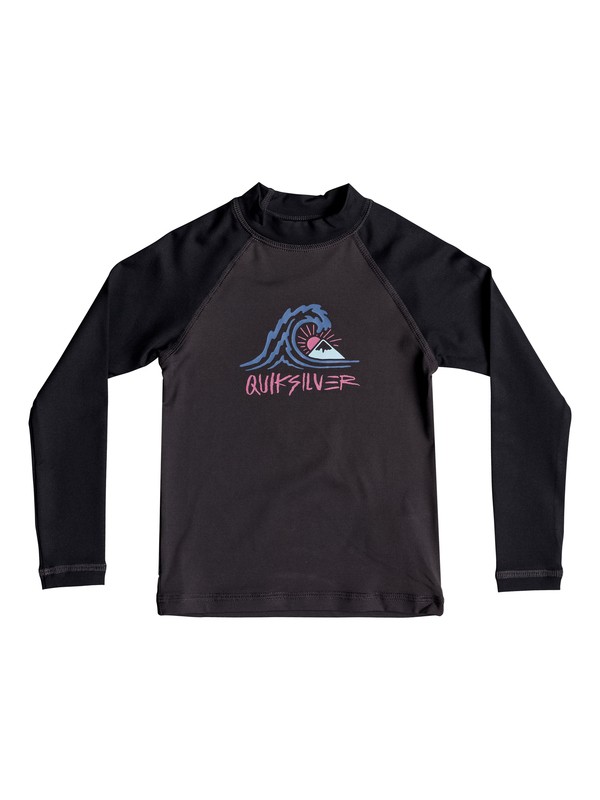 quiksilver, Boy's 2-7 Bubble Dream Long Sleeve UPF 50 Rash Guard, TARMAC (kta0) 0 Boy's 2-7 Bubble Dream Long Sleeve UPF 50 Rash Guard Black EQKWR03034 Quiksilver