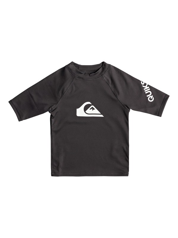 quiksilver, Boy's 2-7 All Time Short Sleeve UPF 50 Rashguard, TARMAC (kta0) 0 Boy's 2-7 All Time Short Sleeve UPF 50 Rashguard Black EQKWR03049 Quiksilver