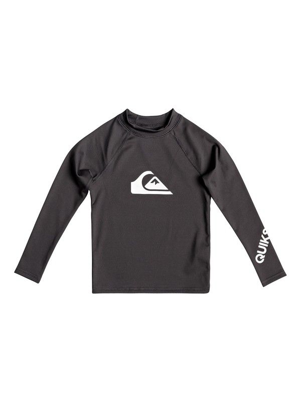 quiksilver, Boy's 2-7 All Time Long Sleeve UPF 50 Rashguard, TARMAC (kta0) 0 Boy's 2-7 All Time Long Sleeve UPF 50 Rashguard Black EQKWR03050 Quiksilver