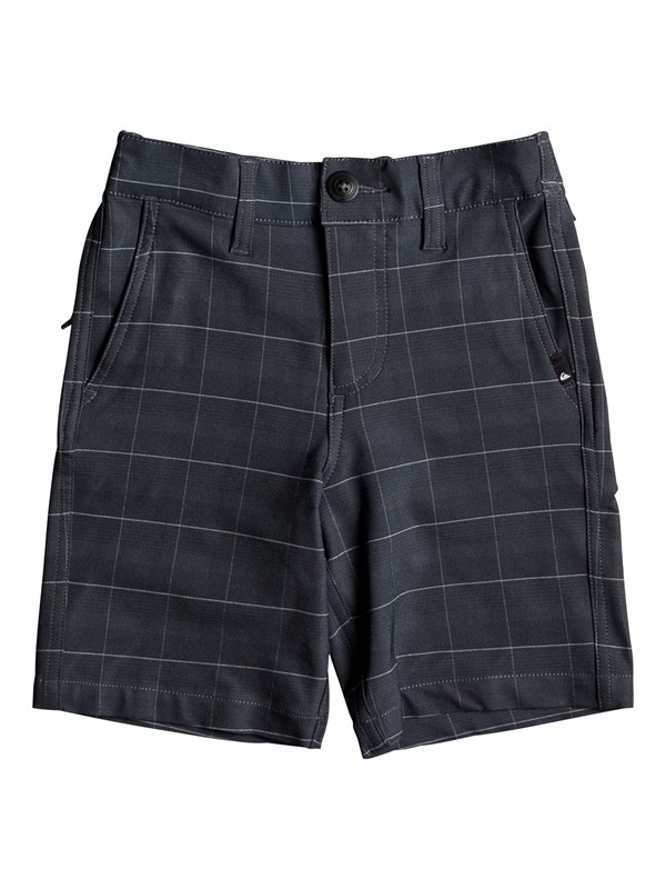 quiksilver, UNION PLAID AMPHIBIAN BOY 14, BLACK (kvj0) 0 UNION PLAID AMPHIBIAN BOY 14 EQKWS03110 Quiksilver