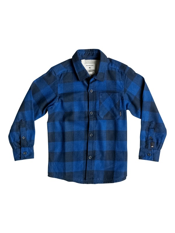 quiksilver, Boy's 2-7 Motherfly Flannel Long Sleeve Shirt, MOTHERFLY NAVY BLAZER (byj1) 0 Boy's 2-7 Motherfly Flannel Long Sleeve Shirt EQKWT03071 Quiksilver