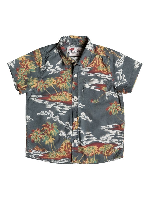 quiksilver, Boy's 2-7 Island Apocalypse Short Sleeve Shirt, ISLAND APOCALYPSE SHADOW (krp6) 0 Boy's 2-7 Island Apocalypse Short Sleeve Shirt EQKWT03092 Quiksilver