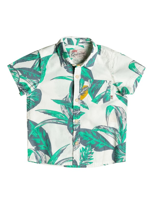 quiksilver, Boy's 2-7 Aloe Short Sleeve Shirt, ALOE WHITE (wbk6) 0 Boy's 2-7 Aloe Short Sleeve Shirt EQKWT03096 Quiksilver