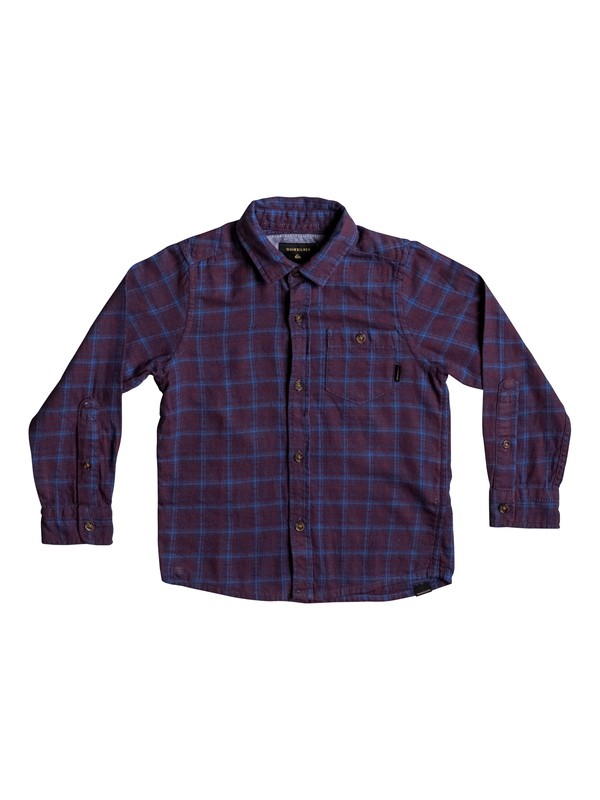 quiksilver, Boy's 2-7 Phaser Setting Long Sleeve Shirt, POMEGRANITE PHASER SETTING (rzg1) 0 Boy's 2-7 Phaser Setting Long Sleeve Shirt Red EQKWT03120 Quiksilver