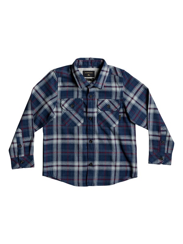 quiksilver, Fitzspeere - Long Sleeve Shirt, ESTATE BLUE SHD LUMBER (bsw1) 0 Fitzspeere - Long Sleeve Shirt EQKWT03135 Quiksilver