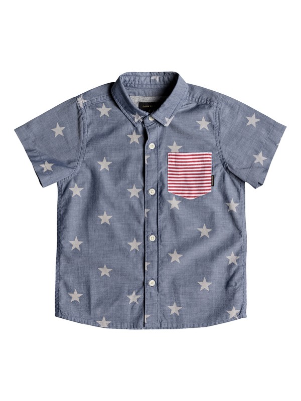 quiksilver, Boys 2-7 4th II Camisa Manga Corta, USED BLUE 4TH JULY (byl6) 0 Boys 2-7 4th II Camisa Manga Corta Azul EQKWT03138 Quiksilver