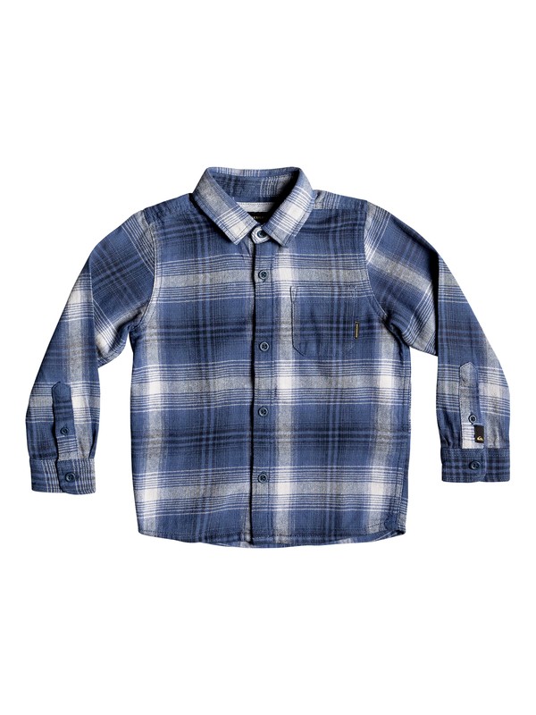quiksilver, Boy's 2-7 Fatherfly Long Sleeve Shirt, NAVY BLAZER FATHERFLY CHECK (byj1) 0 Boy's 2-7 Fatherfly Long Sleeve Shirt Blue EQKWT03143 Quiksilver