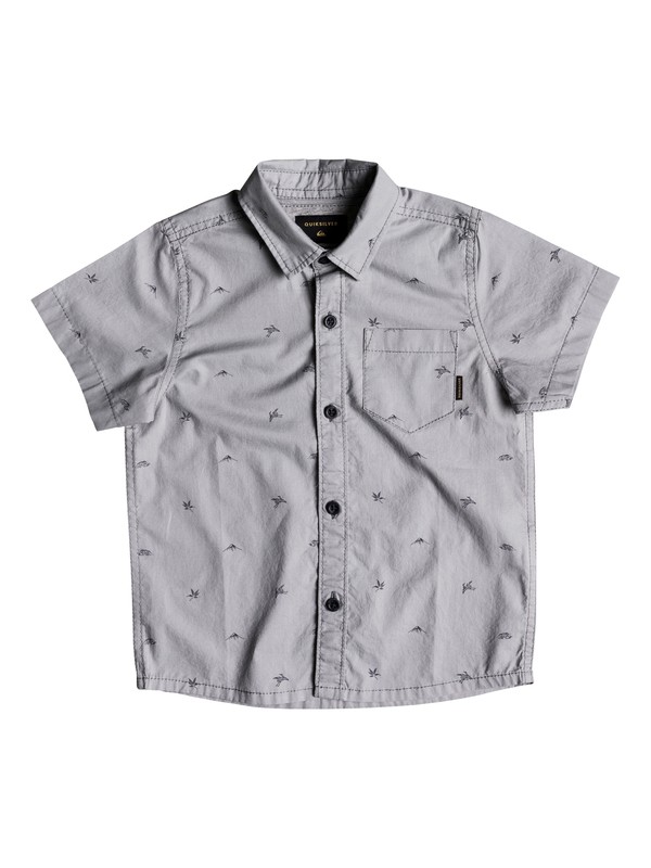 quiksilver, Boy's 2-7 Fuji Short Sleeve Shirt, SLEET FUJI MINI MO (szp6) 0 Boy's 2-7 Fuji Short Sleeve Shirt Grey EQKWT03145 Quiksilver