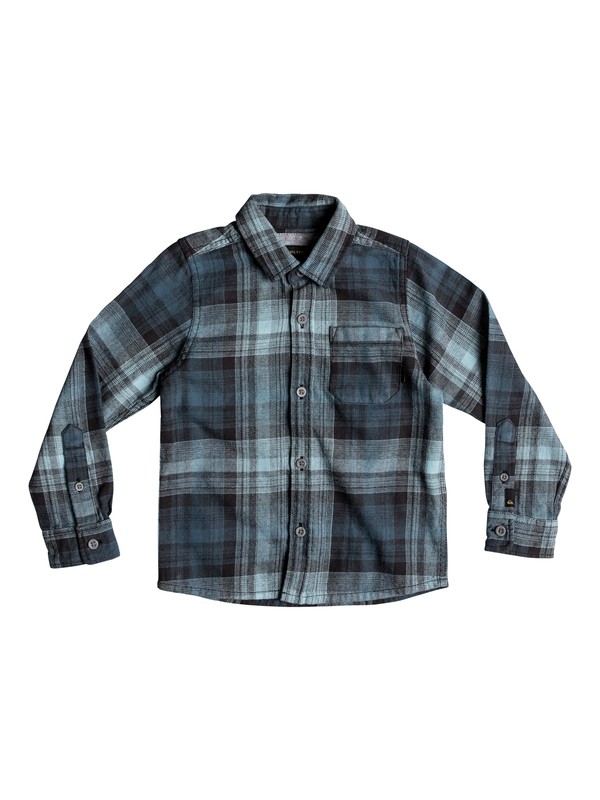 quiksilver, Boy's 2-7 Fatherfly Long Sleeve Shirt, TAPESTRY FATHERFLY CHECK (bph1) 0 Boy's 2-7 Fatherfly Long Sleeve Shirt Blue EQKWT03146 Quiksilver