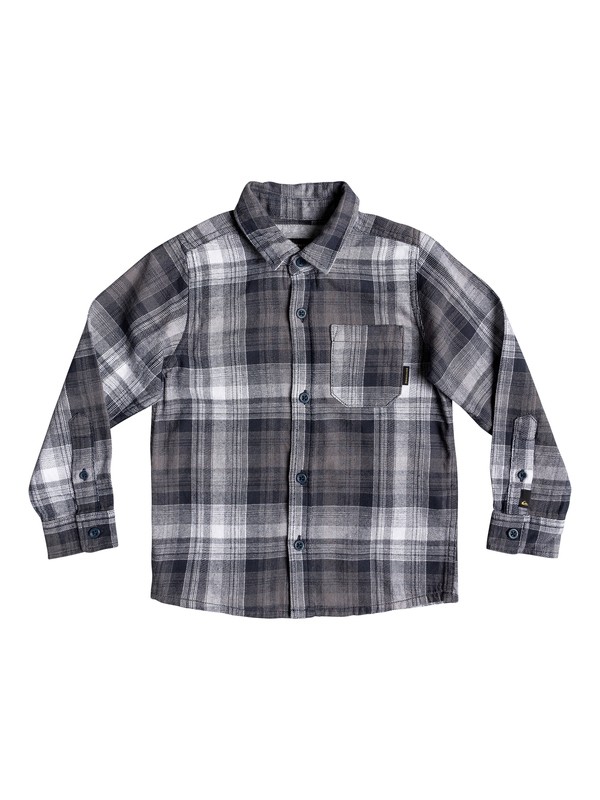 quiksilver, Boy's 2-7 Fatherfly Long Sleeve Shirt, BLUE NIGHT FATHERFLY CHECK (bst1) 0 Boy's 2-7 Fatherfly Long Sleeve Shirt Blue EQKWT03146 Quiksilver