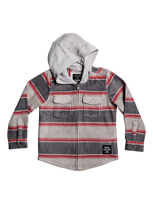 quiksilver, Boy's 2-7 Surf Days Long Sleeve Hooded Shirt, TARMAC SURF DAYS STRIPE (kta3) 0 Boy's 2-7 Surf Days Long Sleeve Hooded Shirt Black EQKWT03151 Quiksilver
